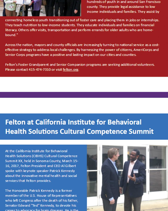Felton Institute Newsletter - April 2017 - Section 07. 