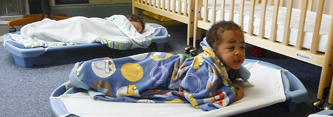 Sleepy Baby at Felton's Family Developmental Center. 