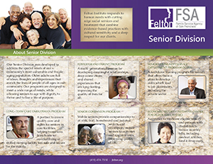 Felton Institute Senior Division Brochure - front page. 