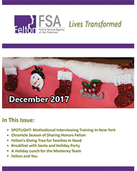 Felton Institute December 2017 Newsletter.
