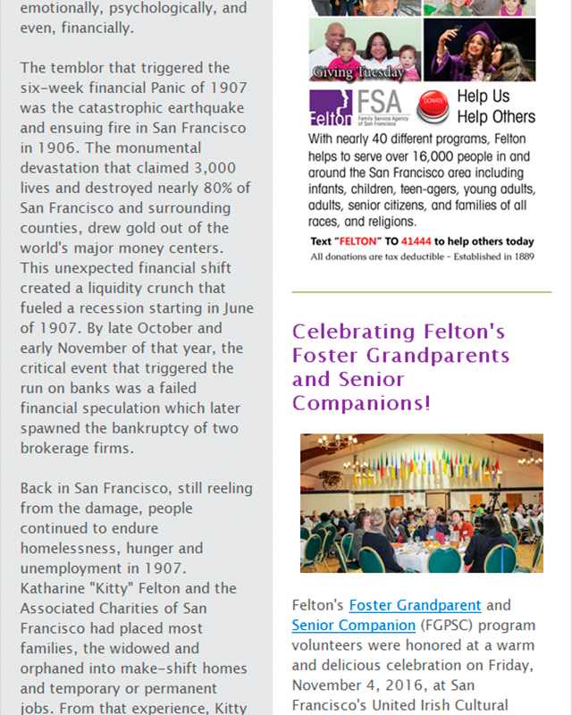 Felton Institute November 2016 Newsletter section 10. 
