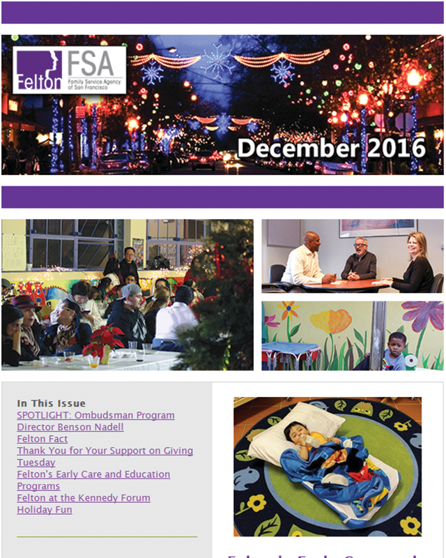 Felton Institute December 2016 Newsletter section 1. 
