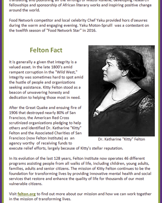 Felton Institute Newsletter - January 2017 - Section 7. 