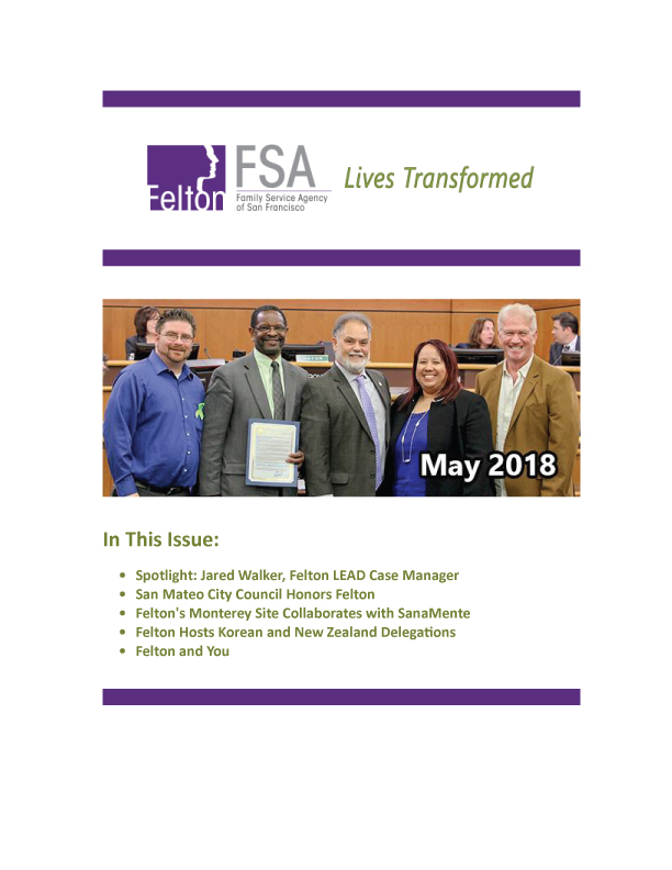 Felton Newsletter for May 2018 - Page 1. 