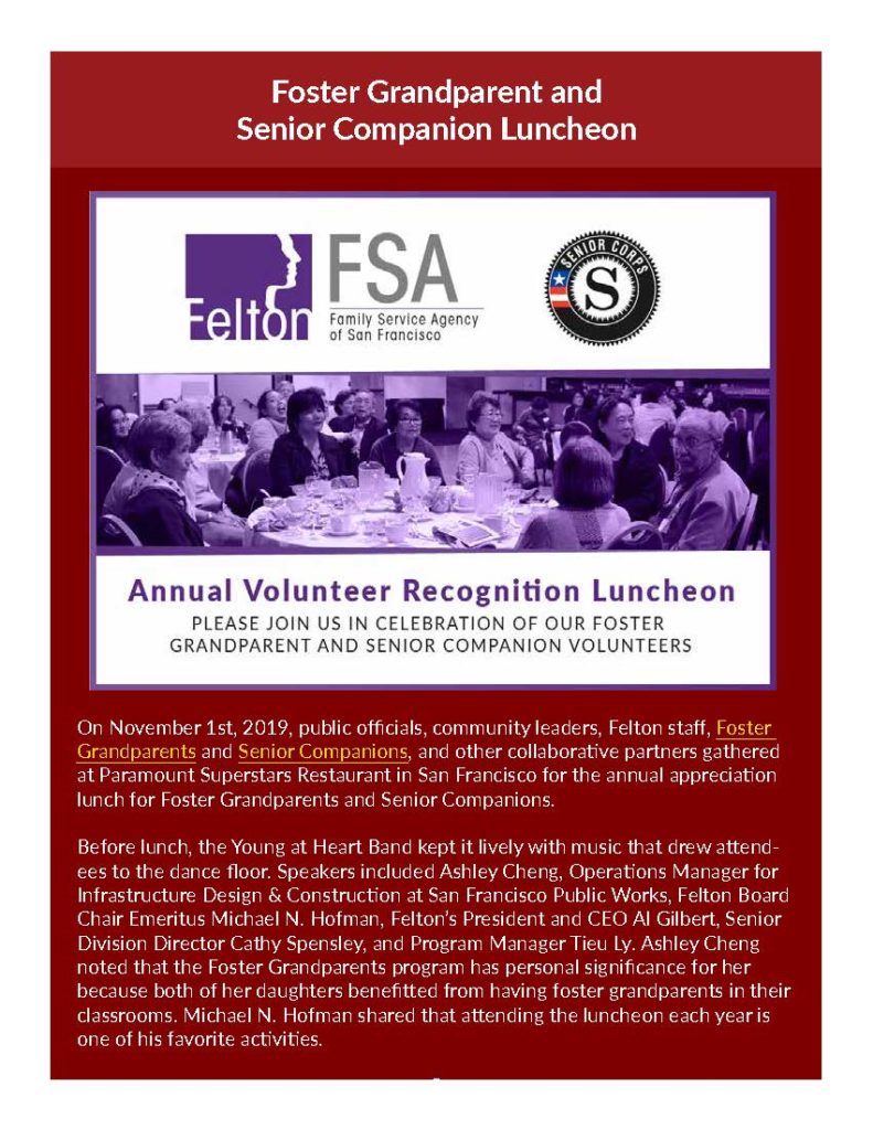 Enjoy Your NOV 2019 Newsletter from Felton Institute-FSA, Page 11 of 16