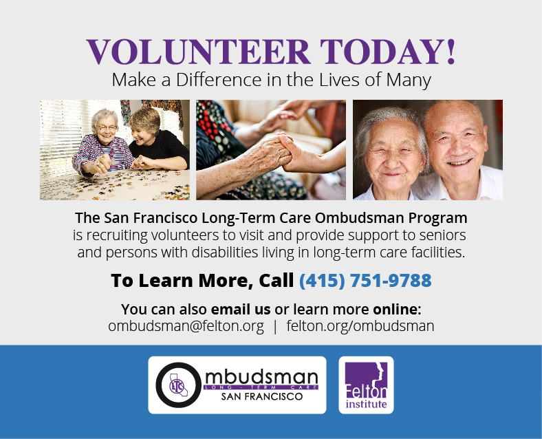 San Francisco LTC Ombudsman Program, Volunteer Recruitment