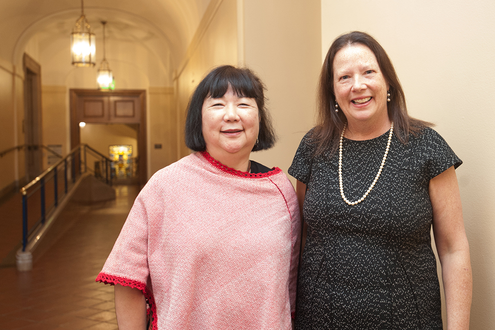 Edith Yamanoha, Program Manager of Felton’s Aging Services, Senior Division, Edith and Cathy at Felton Institute's 130th Anniversary Gala