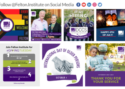Felton Institue Social Media Examples, Follow @Felton.Institute on Social Media